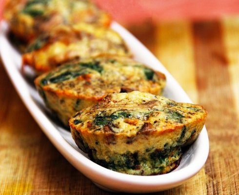 Mushroom and Spinach Muffin