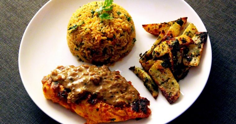 Grilled Chicken with Black Pepper Sauce Recipe