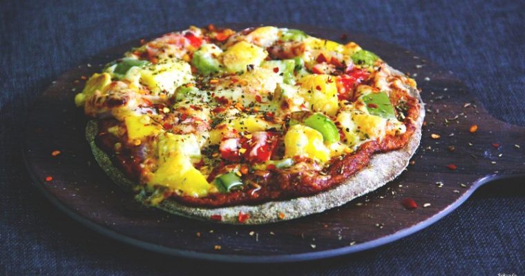 Whole Wheat and Ragi (Finger-millet) Pizza